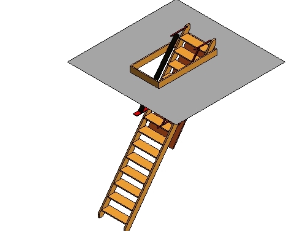 Detachable ladder for an attic