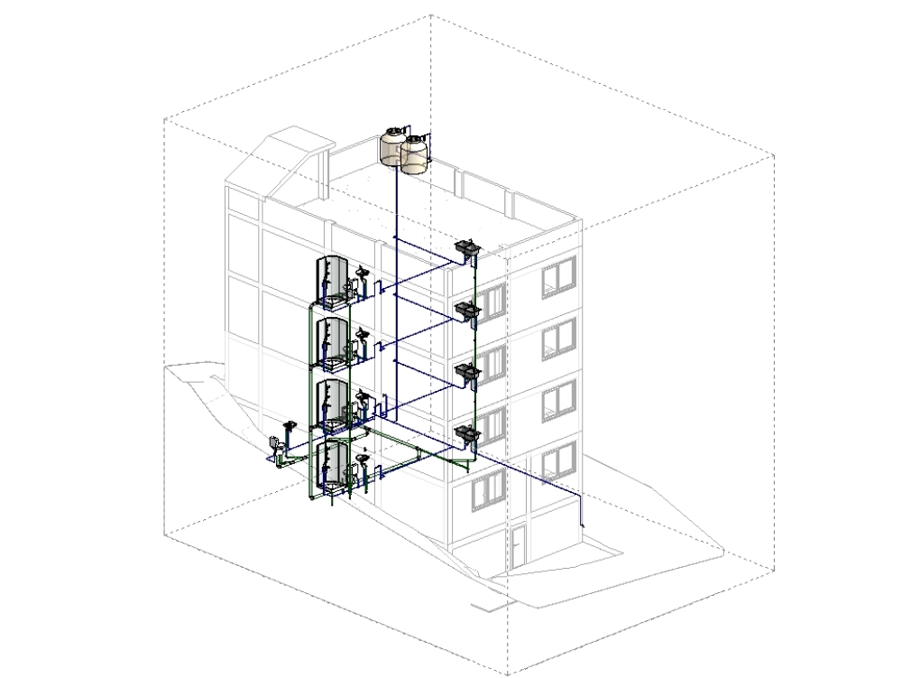 Four-level multifamily house