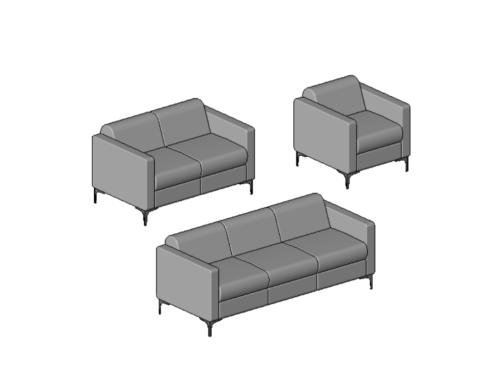 undertøj Broom fritaget Revit Families And BIM Objects From Sofas - Easy Chairs - 3d