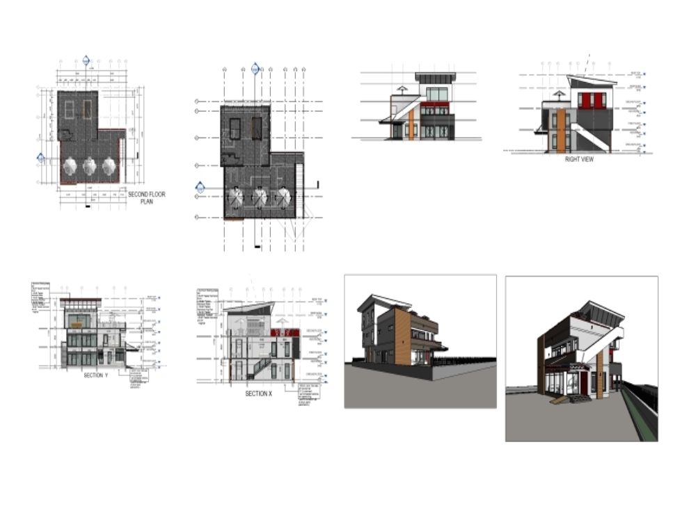 Mini commercial building 3d