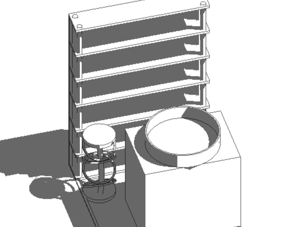 Type 2 basket market stall made in revit