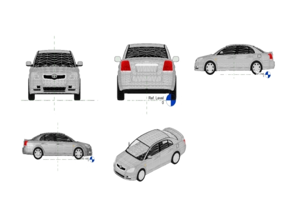 Toyota avensis - modelo revit