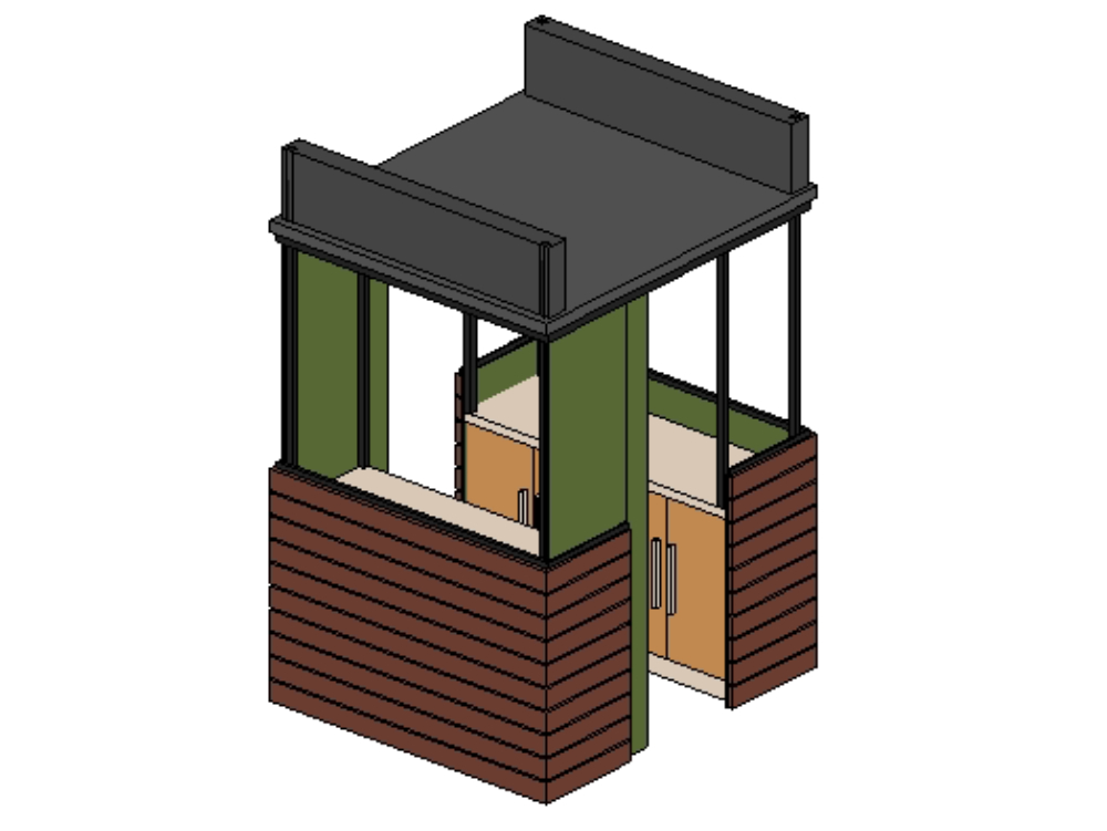 Revit family of a food stand proposal