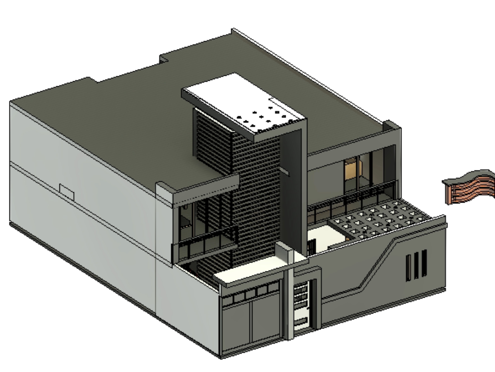 2-level arch-modern house