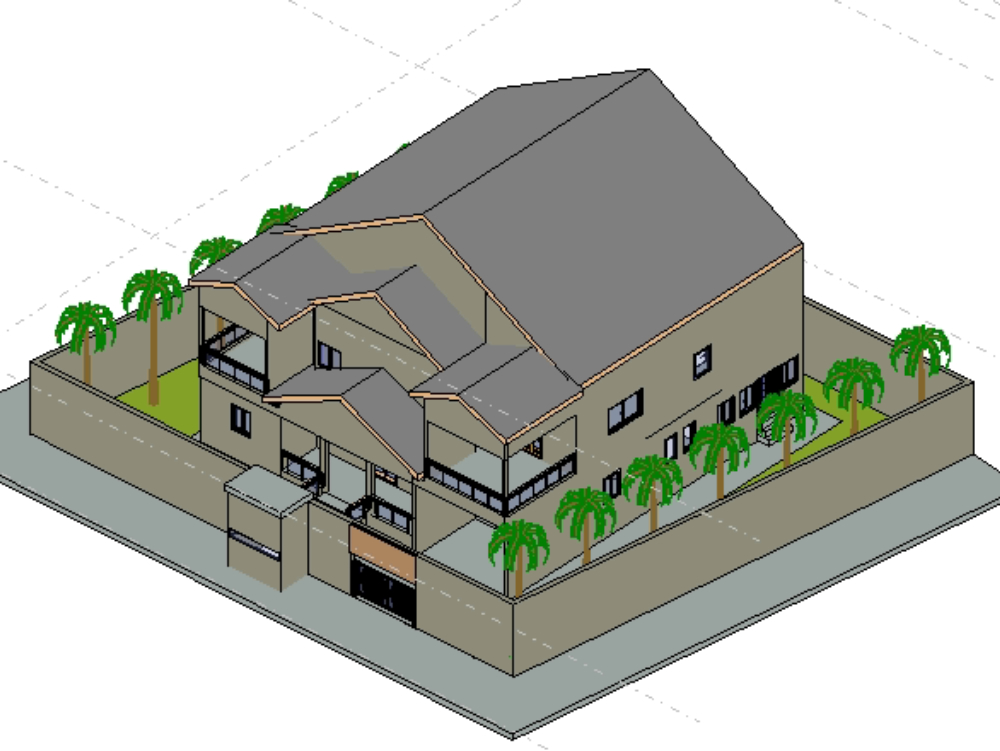 Plan of a spacious and modern r+1 house - revitalized 2021