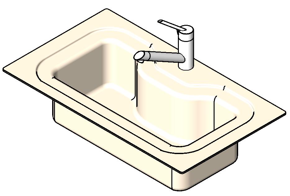 Modern Single Basin Kitchen Sink