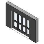 Double-hung window with classic muntins