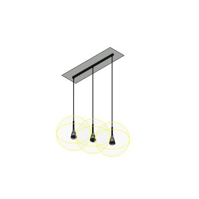 Round Pendant Light with Three Bulbs