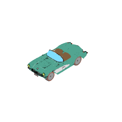 Vintage Turquoise Roadster
