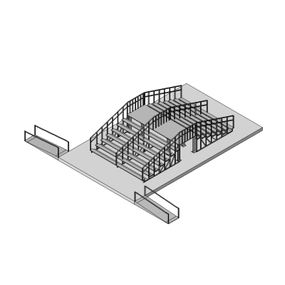 Versatile Sports Court 24 Bleacher Structure