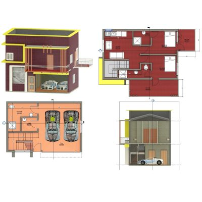 Small Two‑Story House with 2‑Car Garage