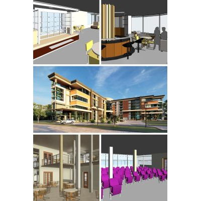 Multistory Office Complex with Central Atrium