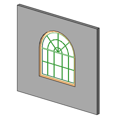 1200 x 1800 Arched window with Sunray transum 2269
