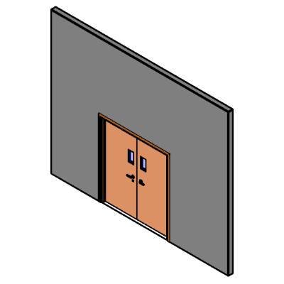 Fire Rated Double Door with View Glass