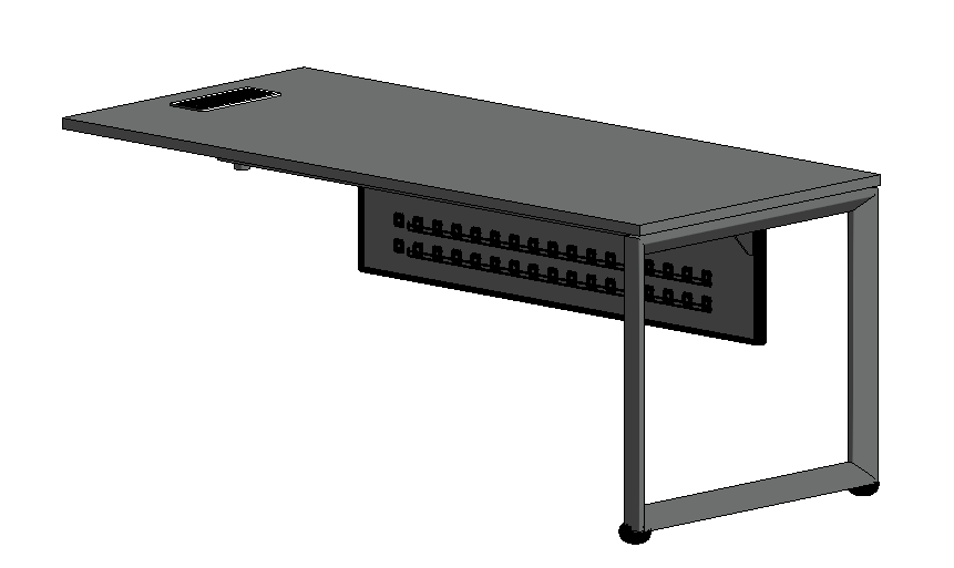03-VP SPINE Single desks with support to spine modules