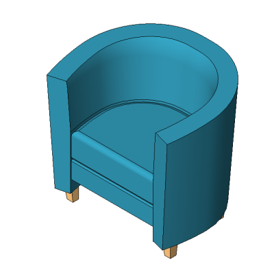 Elegant Crescent Armchair