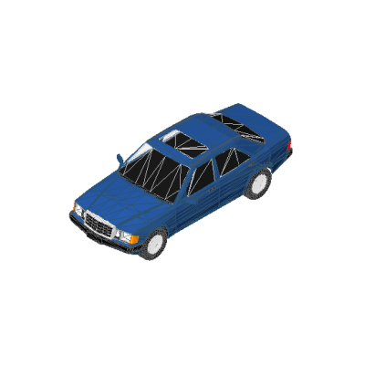 Blue Mercedes Coupe