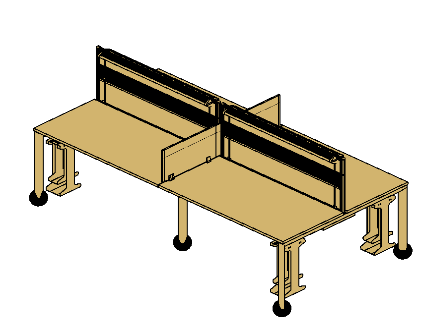 05-VP 60 Bench desks 160cm width