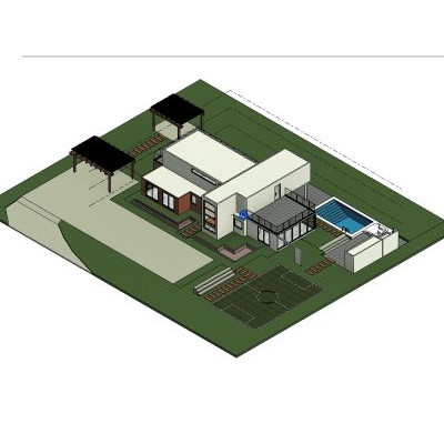 Modern country house (revit)