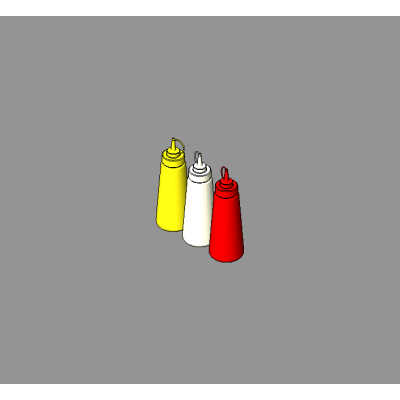 Condiment squeeze bottles set of 3