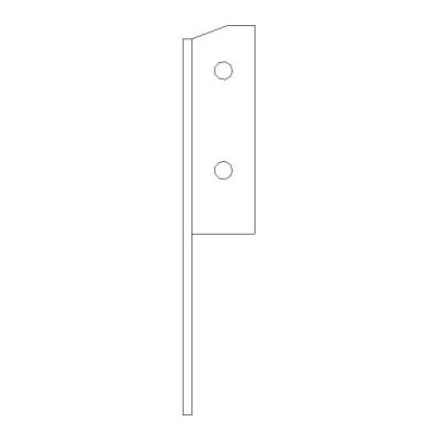 Hurricane anchor with 2 bolt holes
