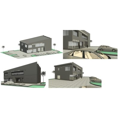 Microfinance bank 2 levels site plan modern