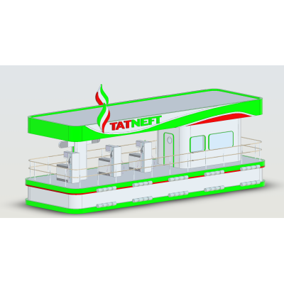 Modern Gas Station Kiosk