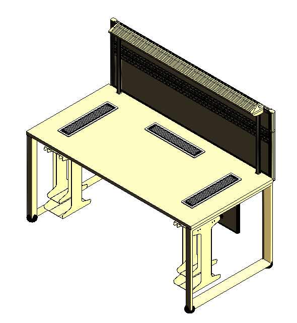 07-VP ST Rectangular desks with pedestal support