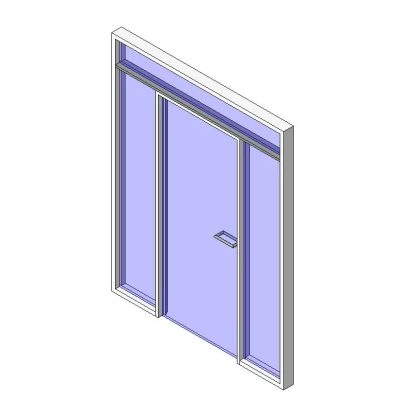 Glass door with side panels modern