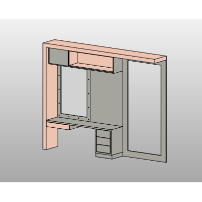 Modern Desk with Shelf and Storage