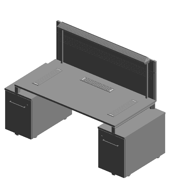 08-VP ST Rectangular desks with desk-support pedestal unit