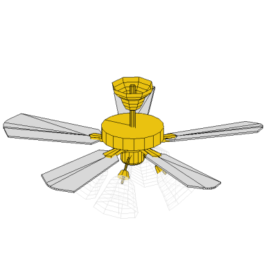 5‑Blade Ceiling Fan with Integrated Light Kit