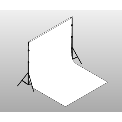 Photography studio backdrop with stands