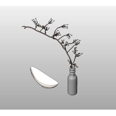 Decorative Vase with Branch