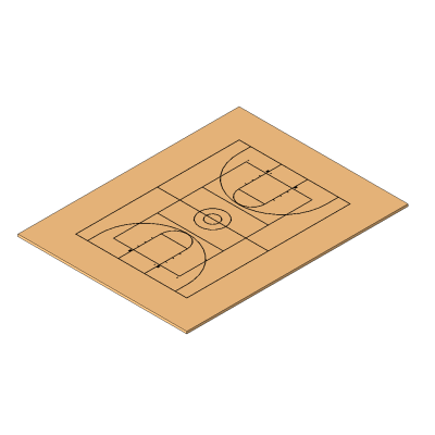 3D sports court