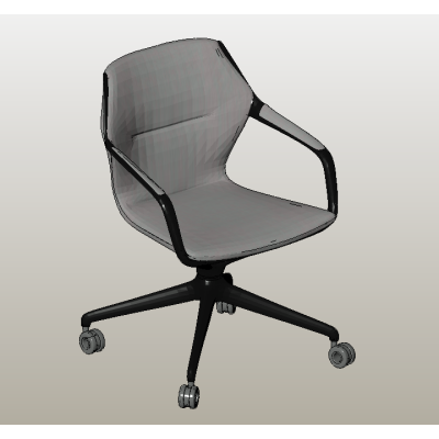 Modern conference chair with casters