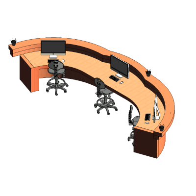 Three Computer Office Desk  Remade
