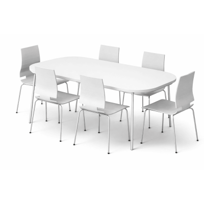 Rectangular dining table and chairs