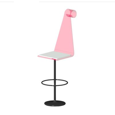 Pink Acrylic Bar Chair