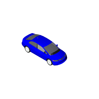 Blue Honda Civic