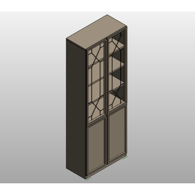 Glass Display Cabinet with Shelves
