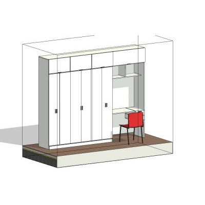 Closet with desk