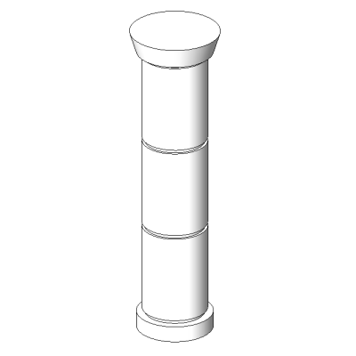 Poteau habillage metallique