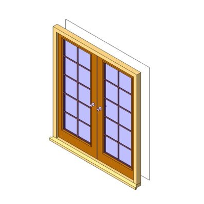 French double door with divided glazing