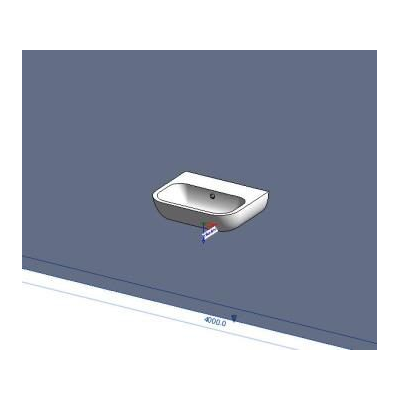 Wall-Mounted Rectangular Sink