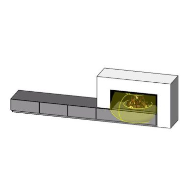 Elegant Fireplace with Furnishing