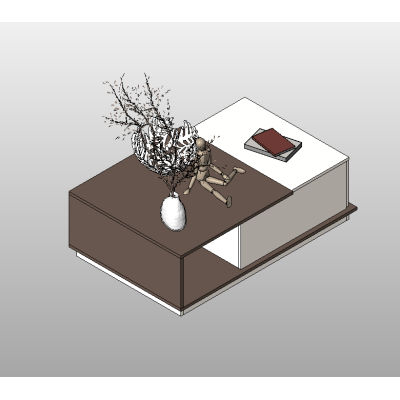 Coffee table with decorative styling