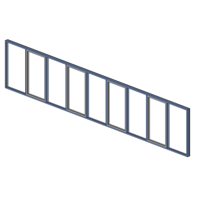 Awning and fixed glass panels multi window 10652