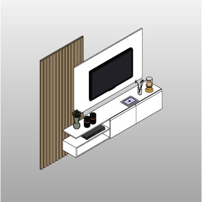 Sleek White TV Console with Storage