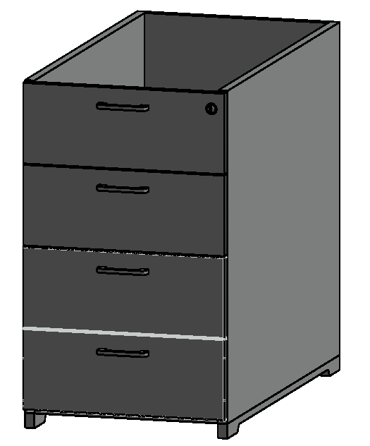 10-Desk height pedestals without top Melamine
